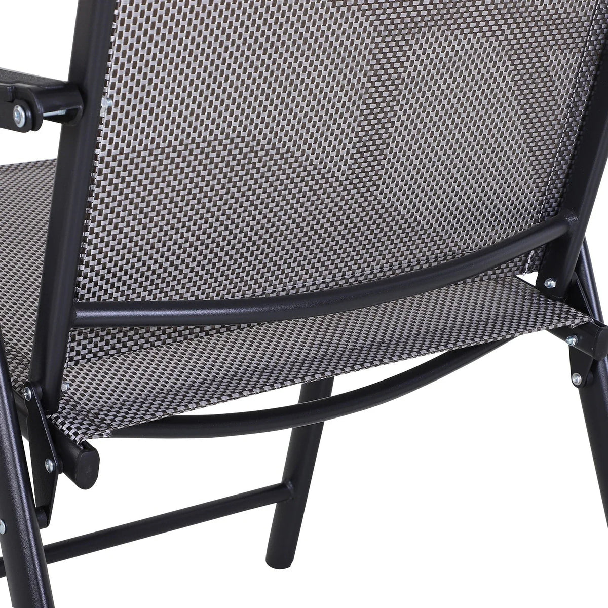 Lot de 4 chaises pliantes Outsunny au design simple et élégant, confortables pour la terrasse, le jardin et les voyages