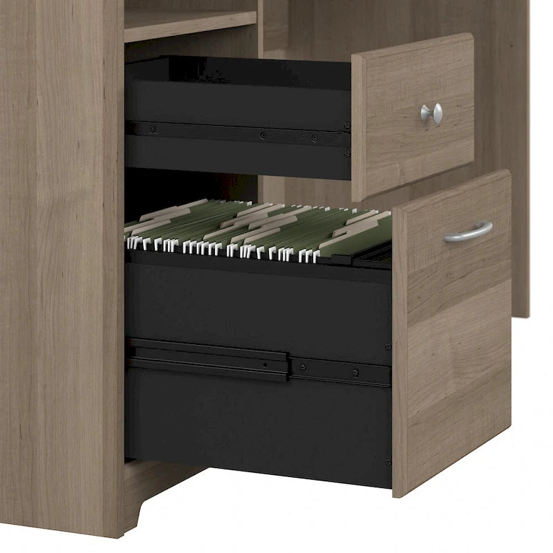 Bureau informatique 72W avec huche et tiroirs par