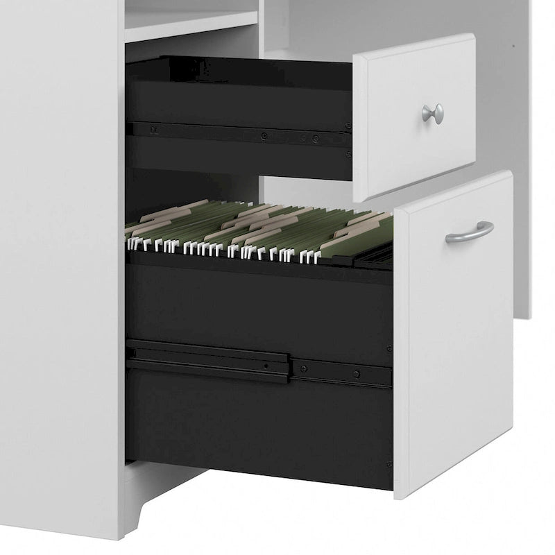 Bureau informatique 72W avec huche et tiroirs par