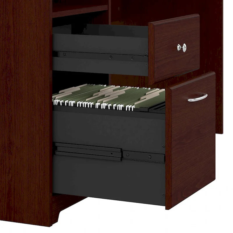 Bureau informatique 72W avec huche et tiroirs par