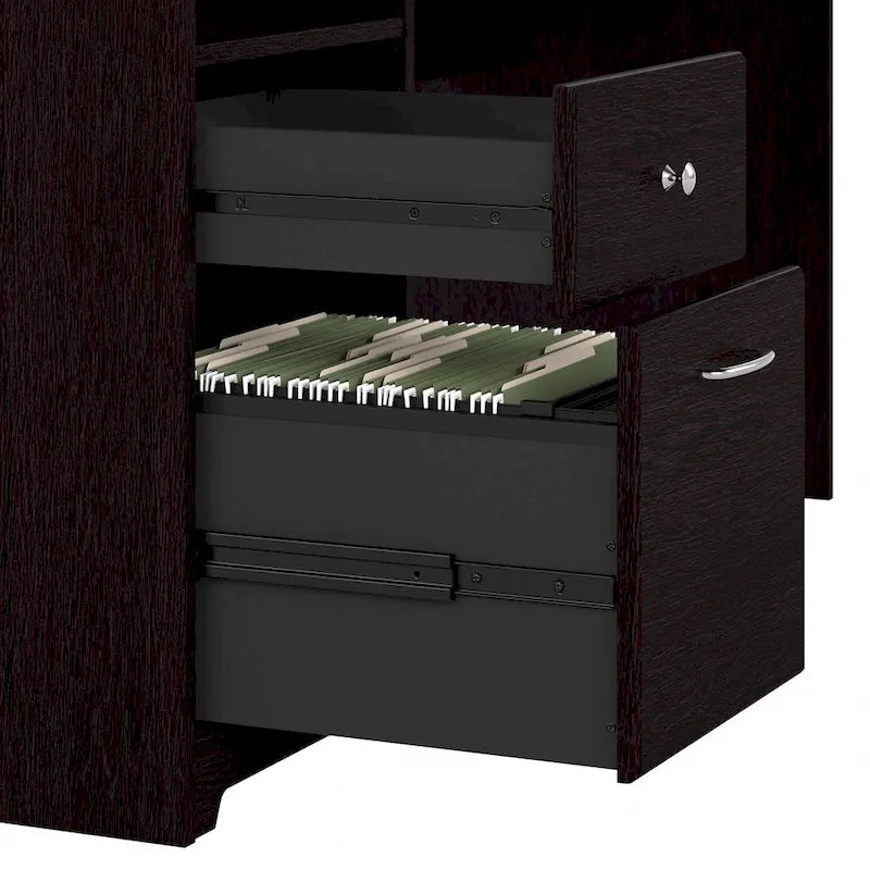 Bureau d'angle en L de 152,4 cm avec huche et tiroirs par