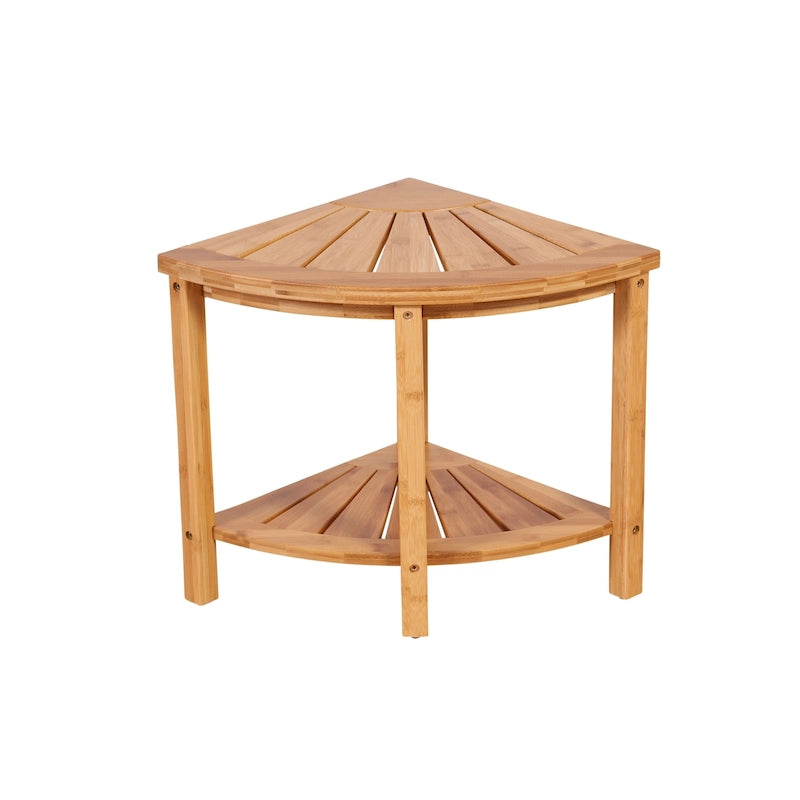 Banc d'angle en bambou massif style spa