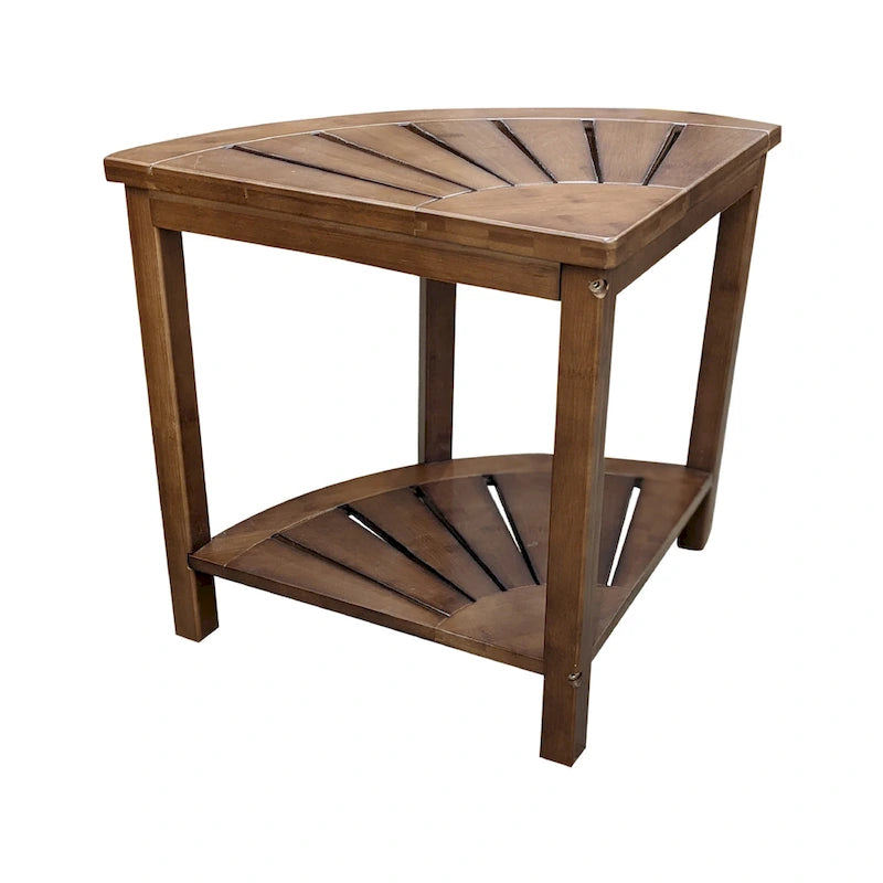 Banc d'angle en bambou massif style spa
