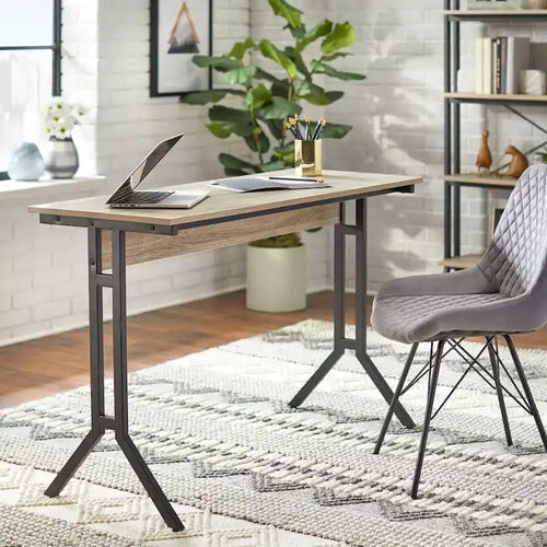 Bureau d'ordinateur moderne de 120 cm avec pieds en métal