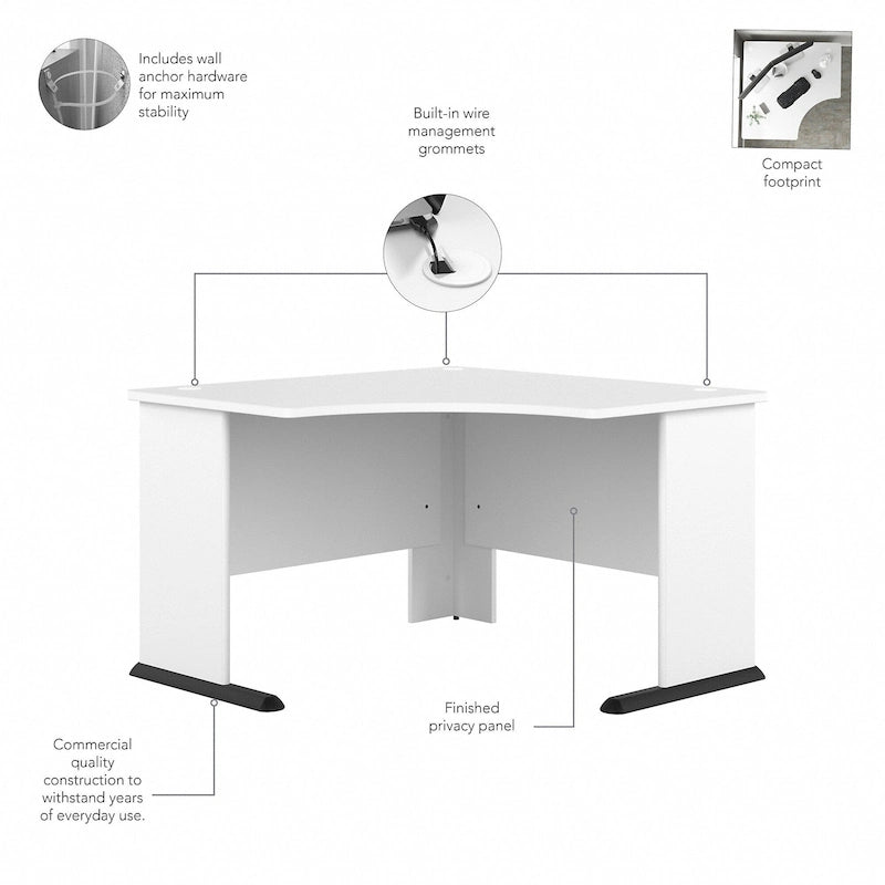 Bureau d'angle informatique 48W par