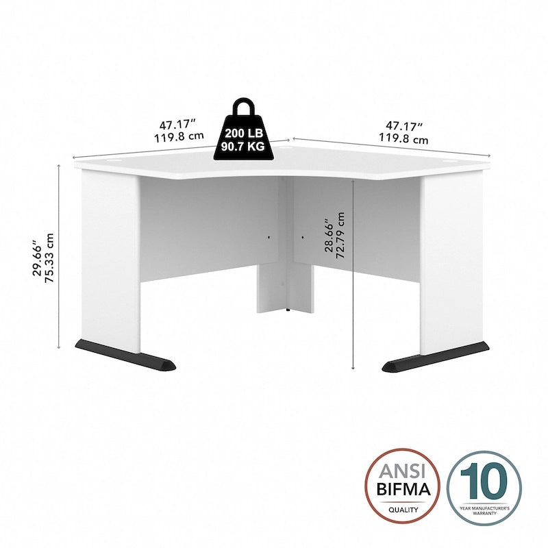 Bureau d'angle informatique 48W par