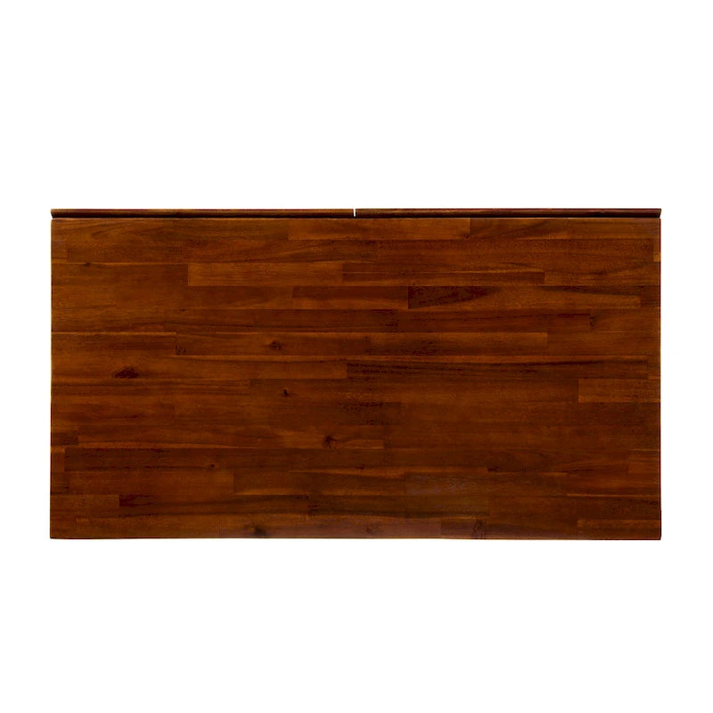 Bureau de rangement industriel en bois d'acacia