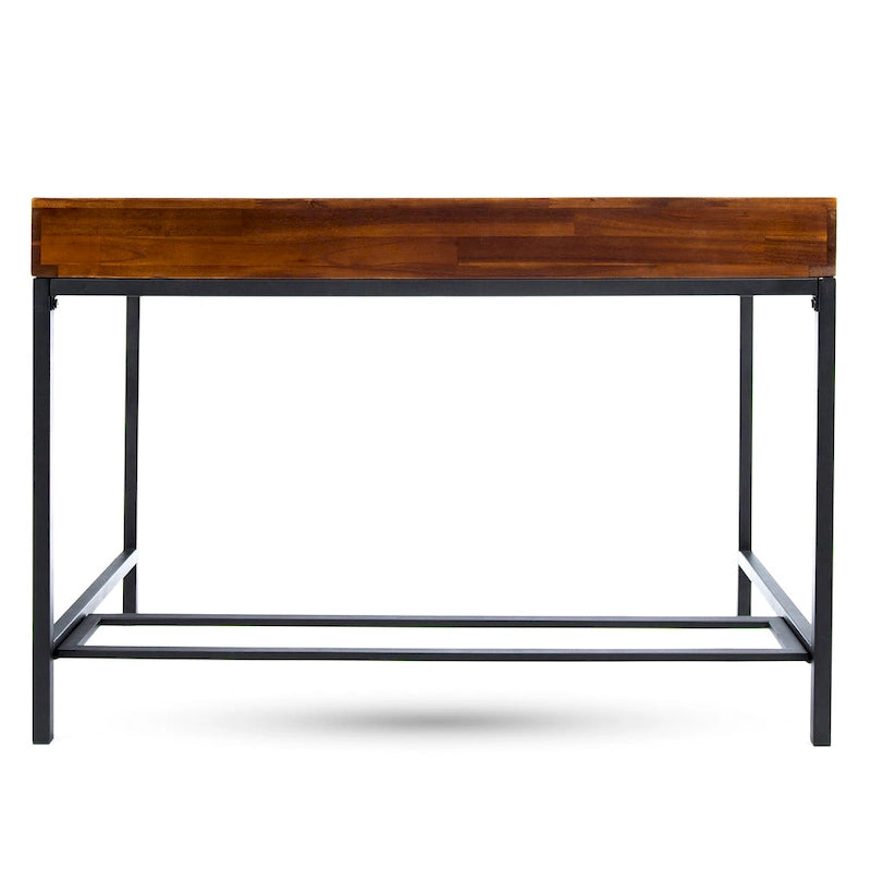 Bureau de rangement industriel en bois d'acacia