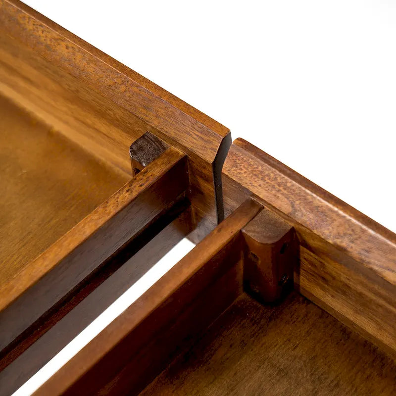 Bureau de rangement industriel en bois d'acacia