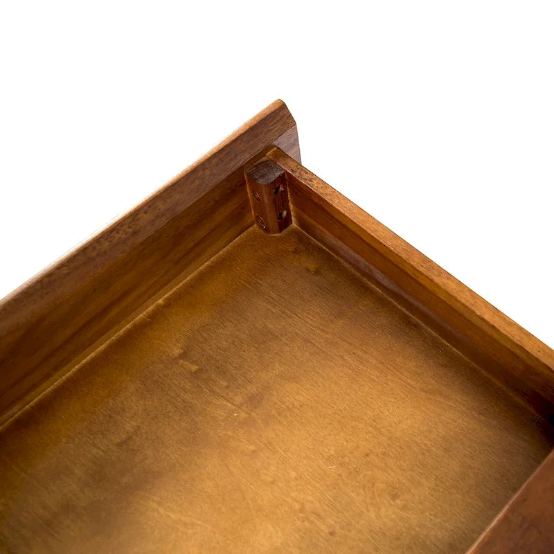 Bureau de rangement industriel en bois d'acacia