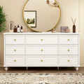 Commode en bois 63 W, organisateur de rangement de chambre à coucher, 9 tiroirs de placard