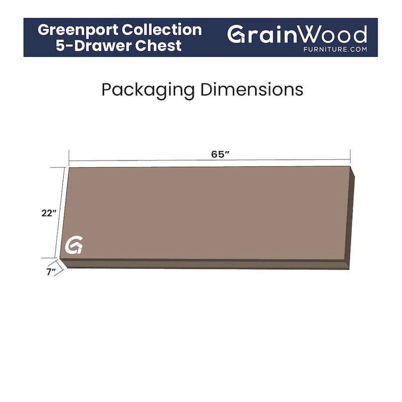  Greenport Coastal Solid Wood 5-drawer Chest