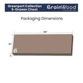  Greenport Coastal Solid Wood 5-drawer Chest