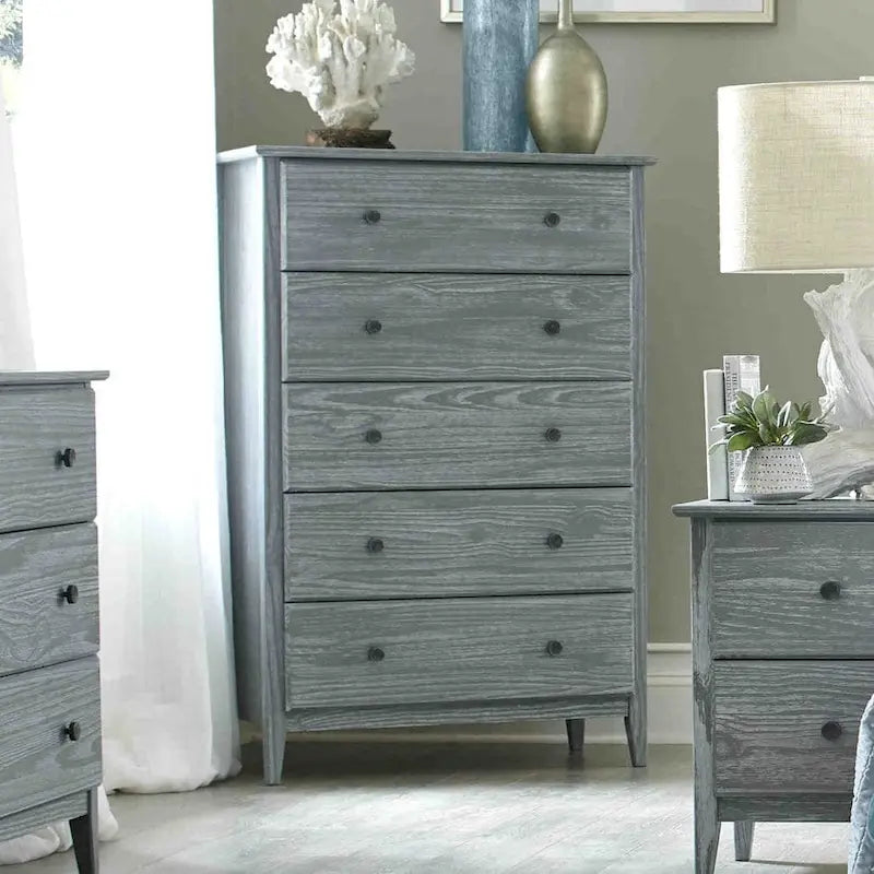 Commode à 5 tiroirs en bois massif