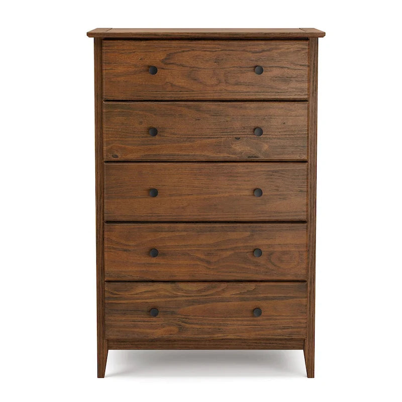 Commode à 5 tiroirs en bois massif