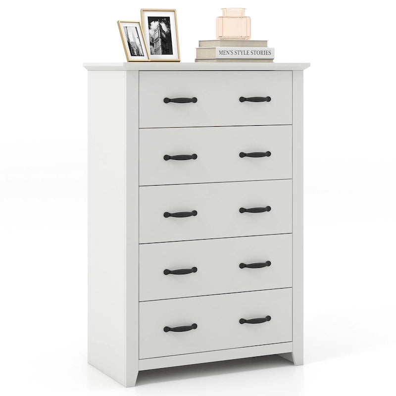 Commode de rangement à 5 tiroirs Armoire haute Organisateur Chambre Couloir