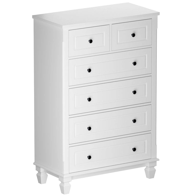 Commode moderne à 6 tiroirs en bois, meuble de rangement organisateur