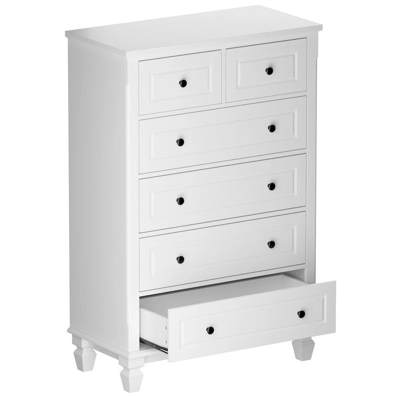 Commode moderne à 6 tiroirs en bois, meuble de rangement organisateur