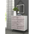 Commode à 4 tiroirs – Commode de chambre à coucher de style moderne du milieu du siècle avec pieds en bois massif