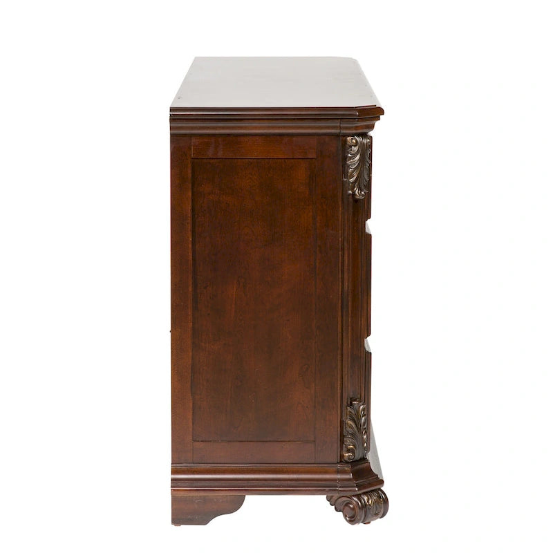 Commode et miroir Cognac