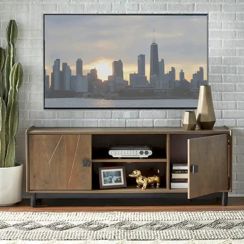 Meuble TV de 59 po (fini gris délavé moyen)