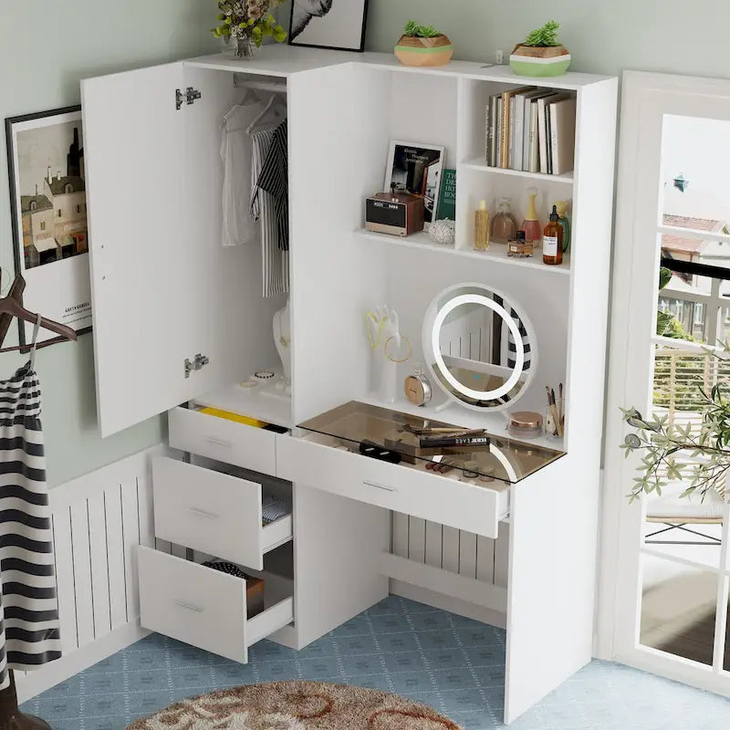 Armoire & Bureau – Coiffeuse de chambre à coucher peu encombrante