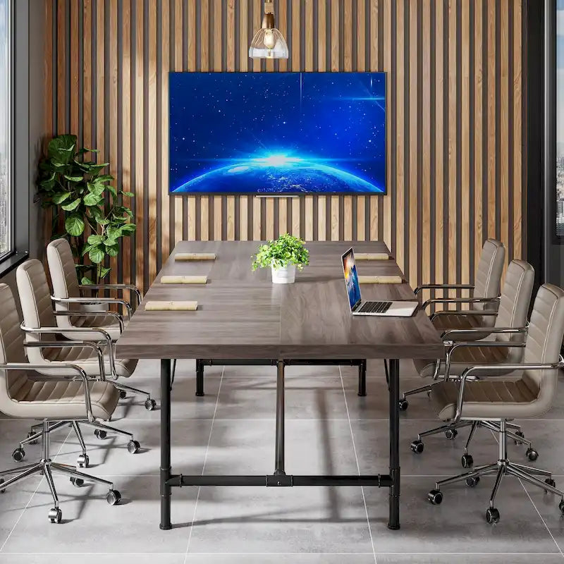 Table de séminaire et de réunion rectangulaire pour salle de conférence, 180 x 90 cm