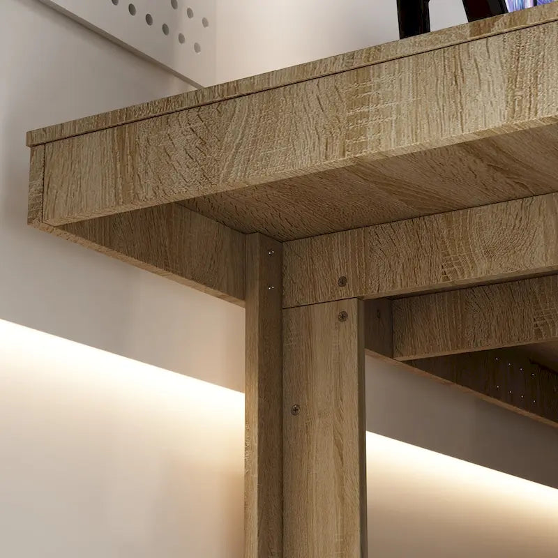 Table de conférence 220 cm (L) x 120 cm (P) avec piètement en bois pour bureau professionnel