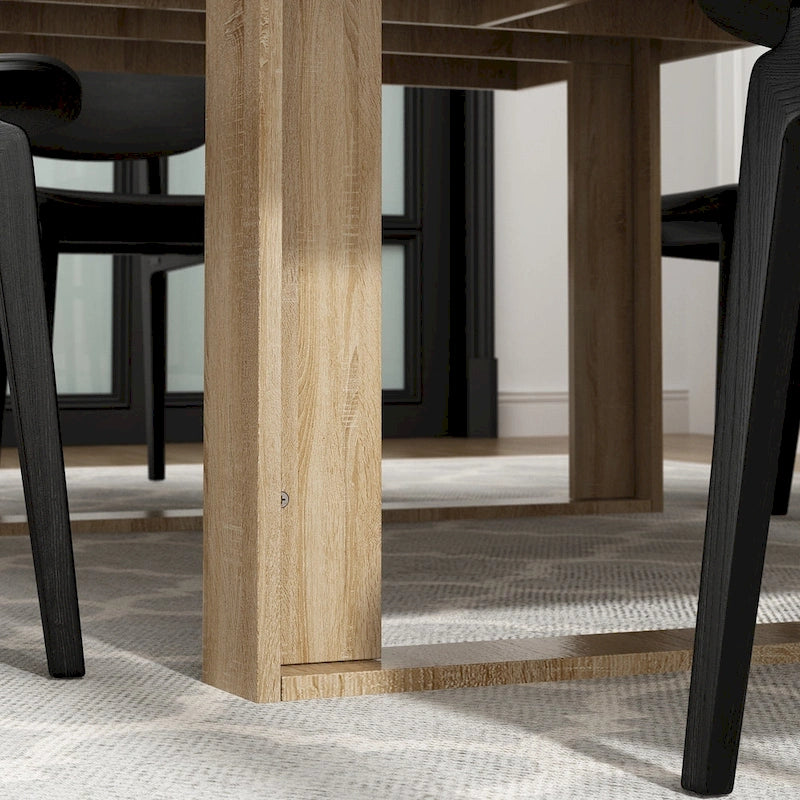 Table de conférence 220 cm (L) x 120 cm (P) avec piètement en bois pour bureau professionnel