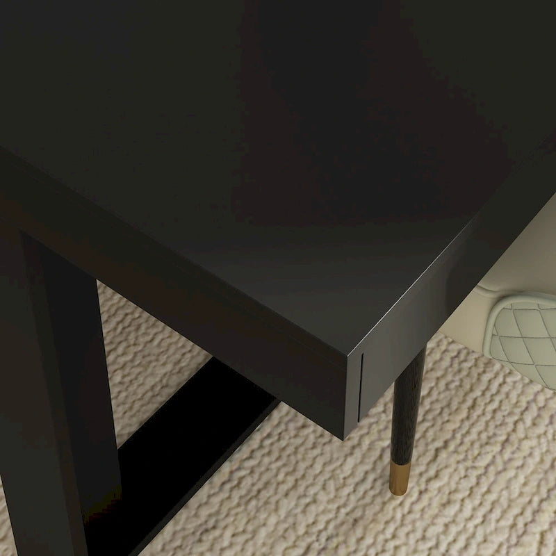Table de conférence 220 cm (L) x 120 cm (P) avec piètement en bois pour bureau professionnel