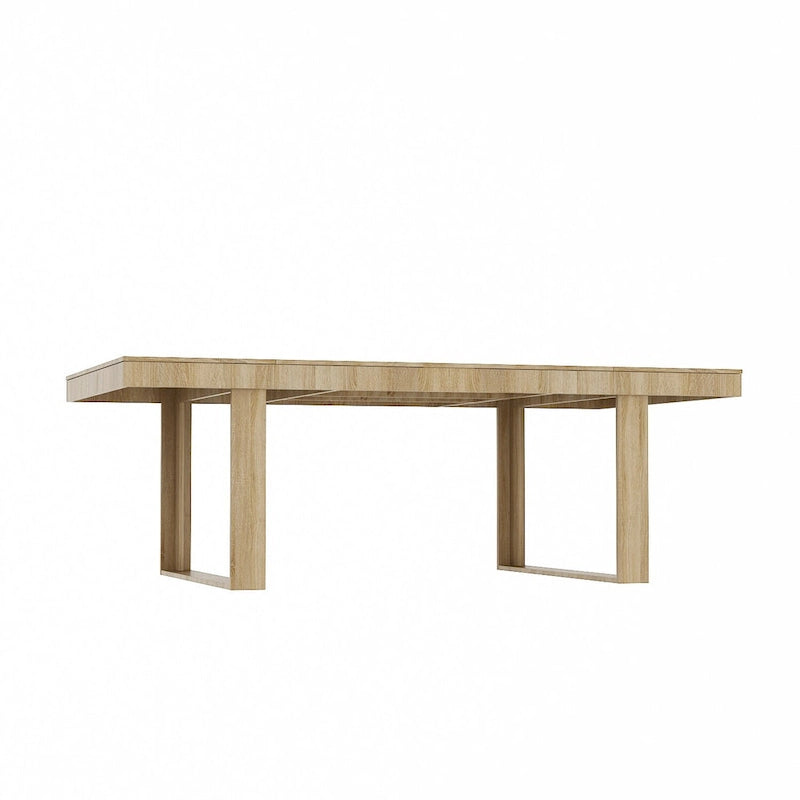 Table de conférence 220 cm (L) x 120 cm (P) avec piètement en bois pour bureau professionnel