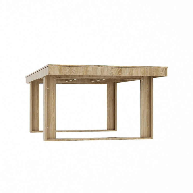 Table de conférence 220 cm (L) x 120 cm (P) avec piètement en bois pour bureau professionnel