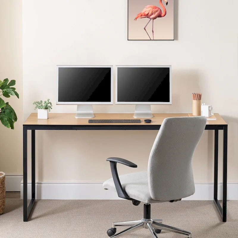 Bureau en métal de 63 pouces avec cadre
