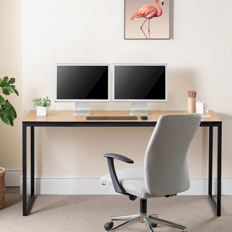 Bureau en métal de 63 pouces avec cadre