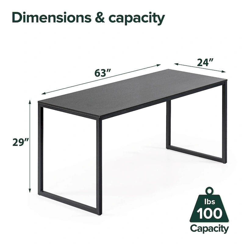 Bureau en métal de 63 pouces avec cadre