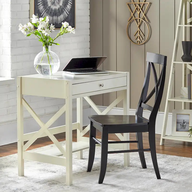 Simple Living X-Frame Farmhouse Wood Desk