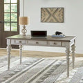 Bureau secrétaire blanc antique