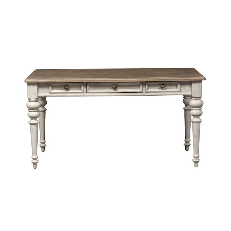 Bureau secrétaire blanc antique