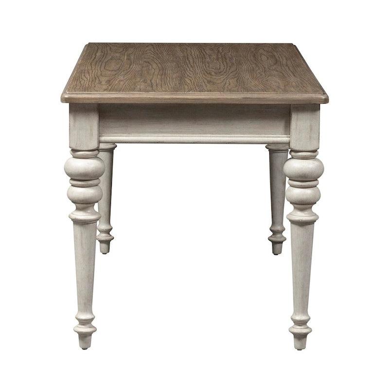 Bureau secrétaire blanc antique