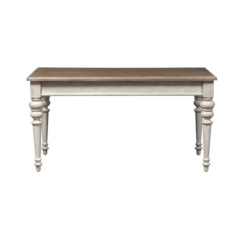 Bureau secrétaire blanc antique