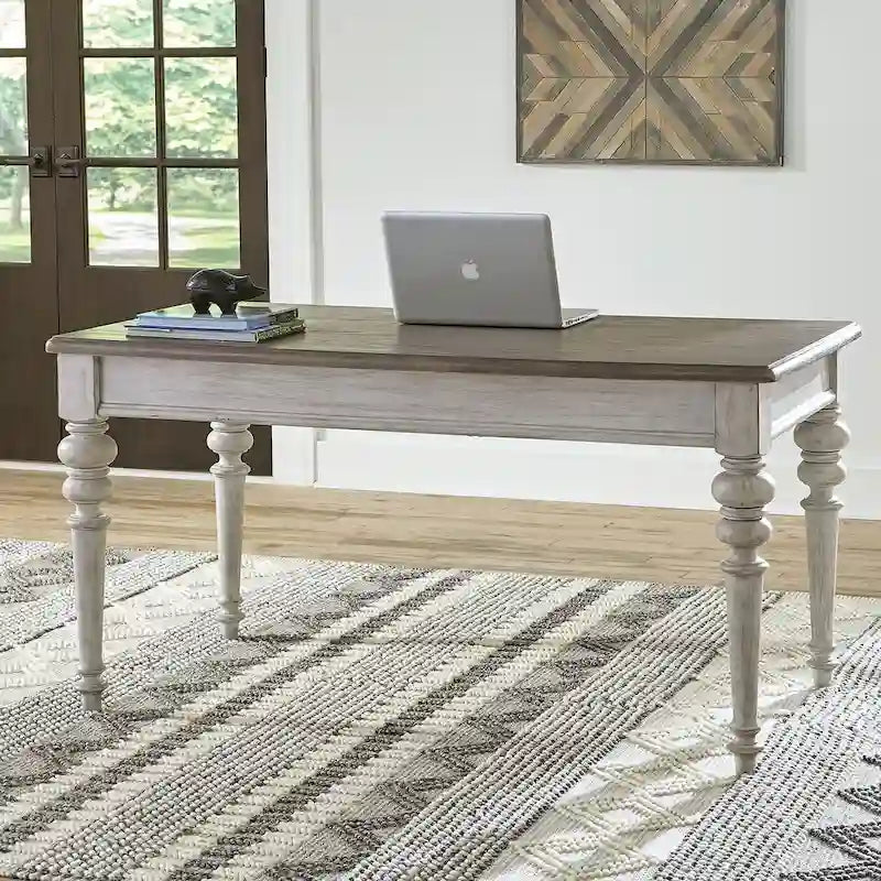 Bureau secrétaire blanc antique