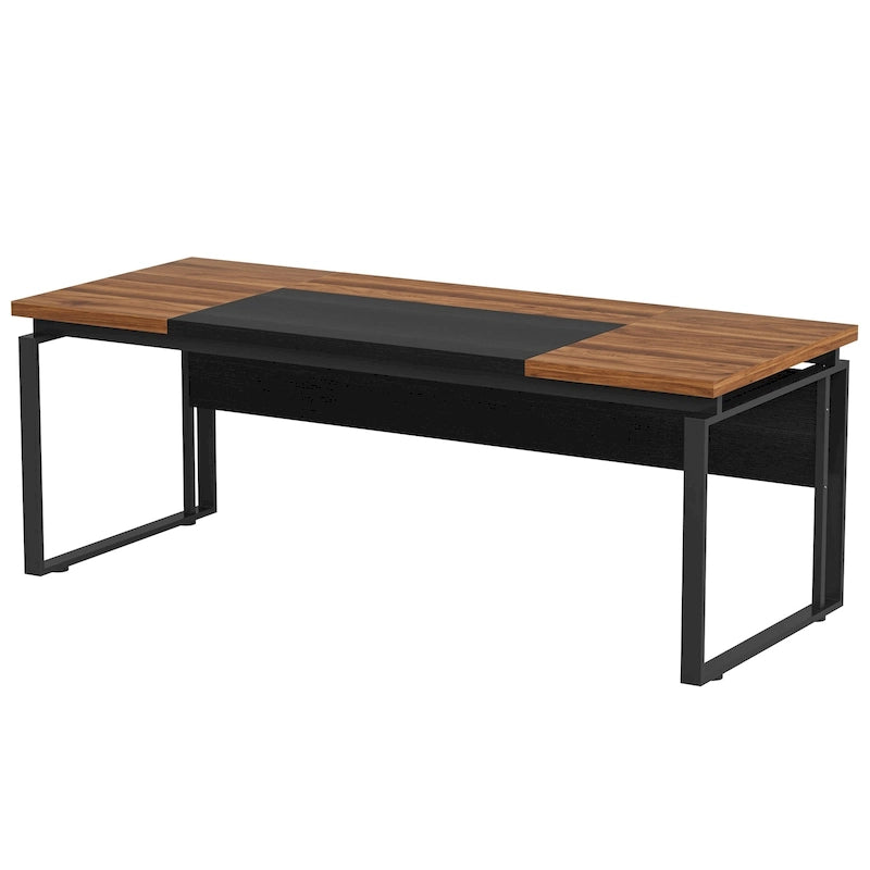 Bureau d'ordinateur exécutif moderne de 63 po, bureau de télétravail de 5 pi (Bureau seulement)