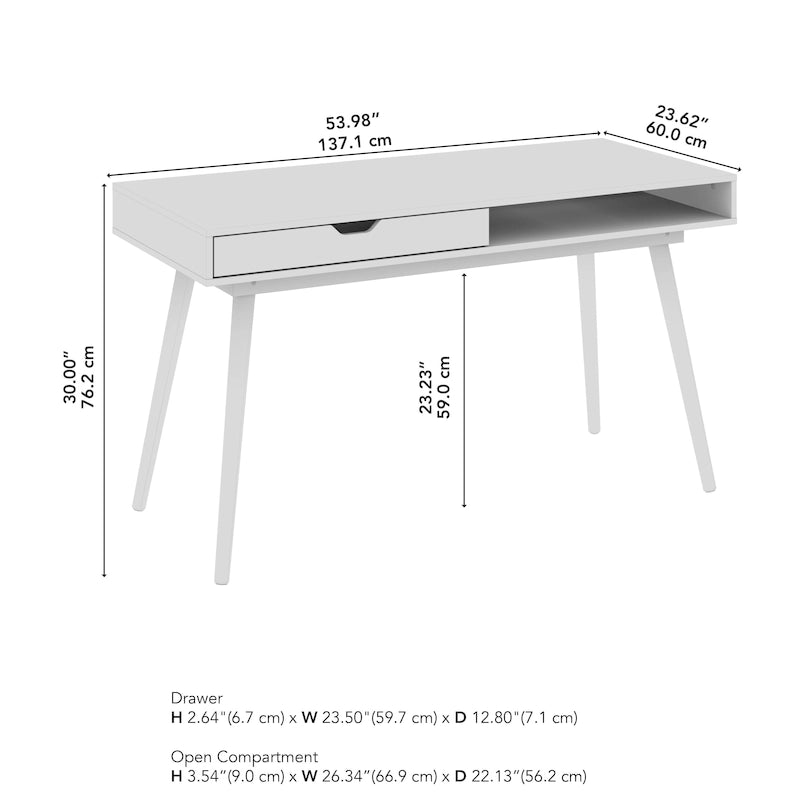 Bureau informatique 54W avec rangement