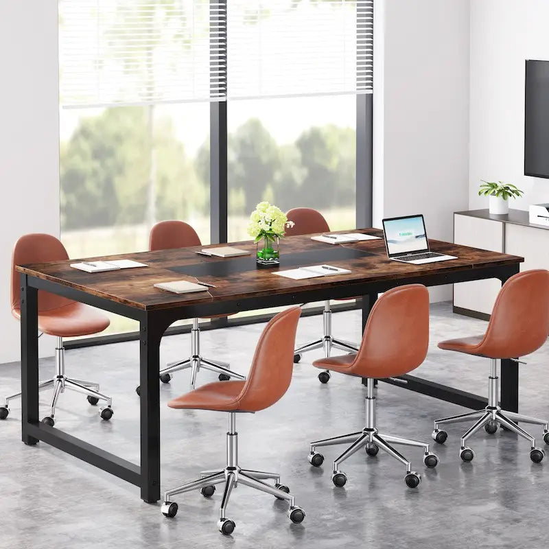 Table de conférence en bois de 71 po, table de séminaire moderne pour salle de réunion - 70,9 L x 35,4 l x 30,3 H