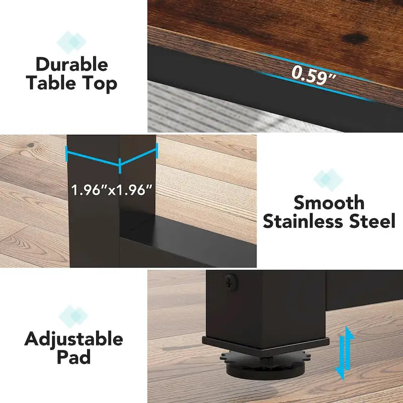 Table de conférence en bois de 71 po, table de séminaire moderne pour salle de réunion - 70,9 L x 35,4 l x 30,3 H