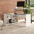 Bureau d'angle debout 52W avec étagères