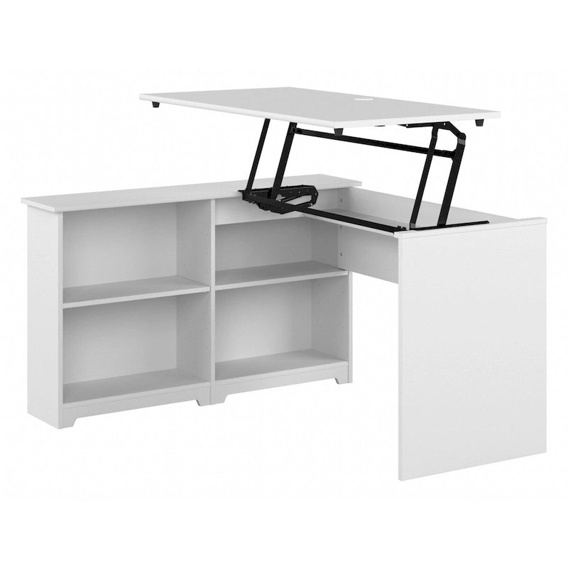 Bureau d'angle debout 52W avec étagères