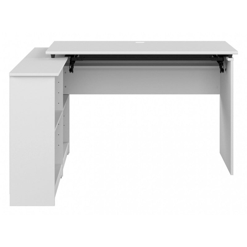 Bureau d'angle debout 52W avec étagères