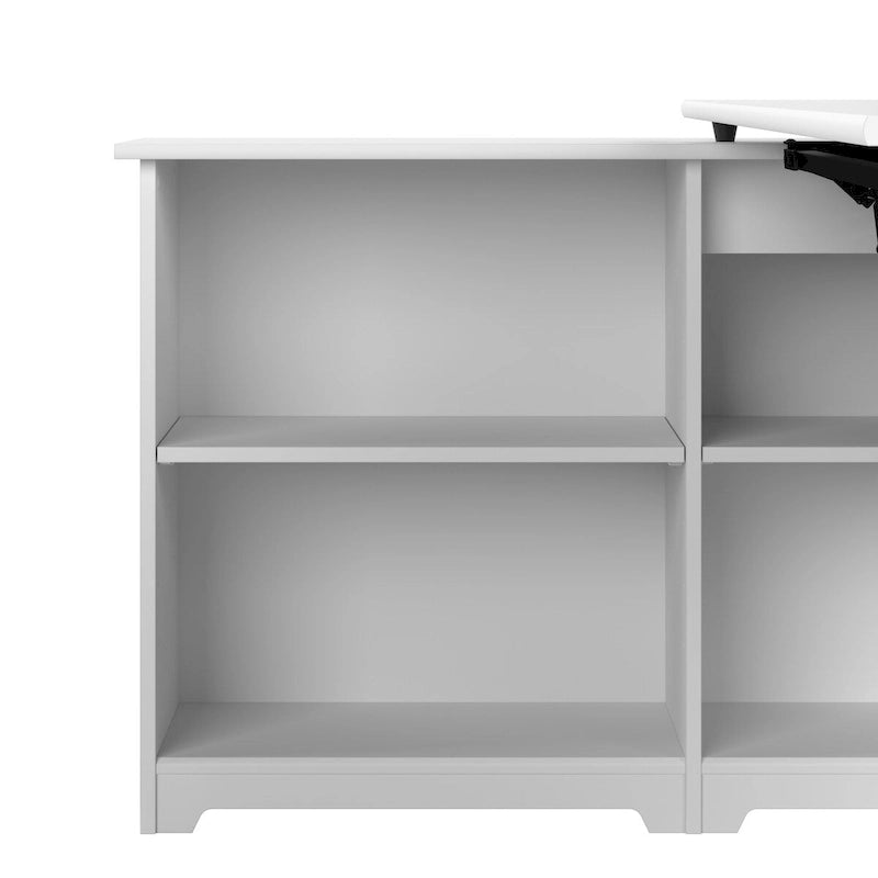 Bureau d'angle debout 52W avec étagères