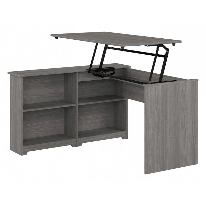 Bureau d'angle debout 52W avec étagères